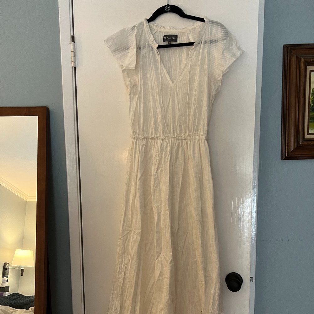 White Michael Stars Cotton Maxi Dress